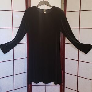 Teddi Evening Velvety Soft Black Dress